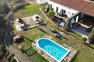Surfcamp in Algarve drone view