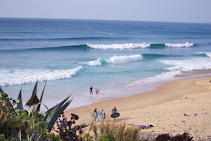 Surfcamp in Algarve Beach view