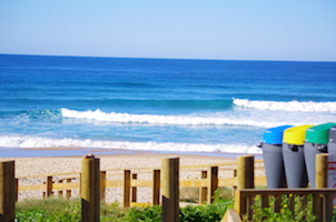 Surfcamp in Algarve beach view