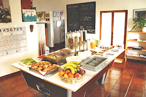 Surfcamp in Algarve breakfast table